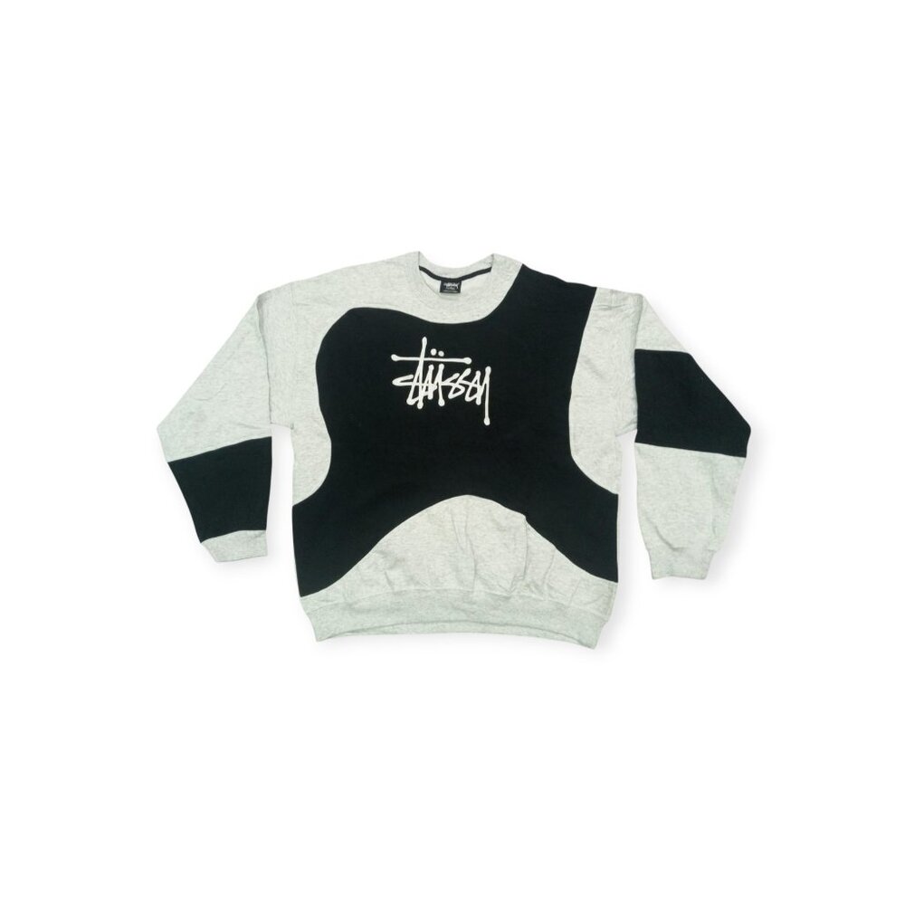 Stussy vintage reworked embroidered unisex sweatshirt size XL